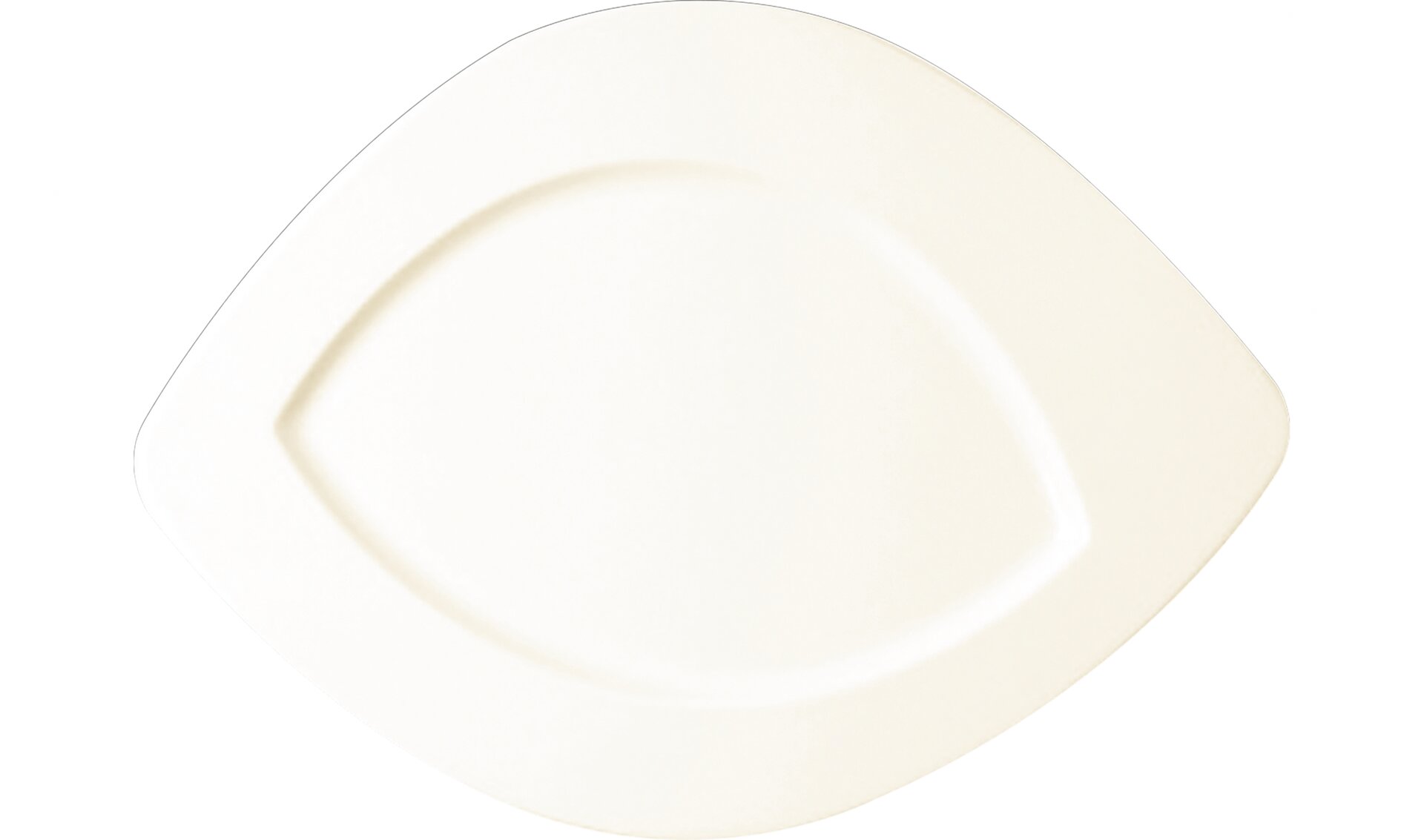 Teller flach oval 350 x 260 mm Vanilla / crème