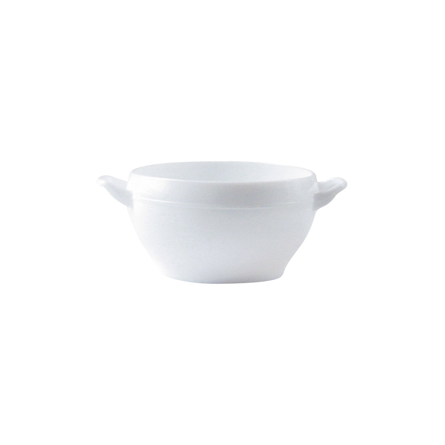Zwiebelsuppentasse mit Henkel stapelbar 125 mm / 0,54 l uni weiß