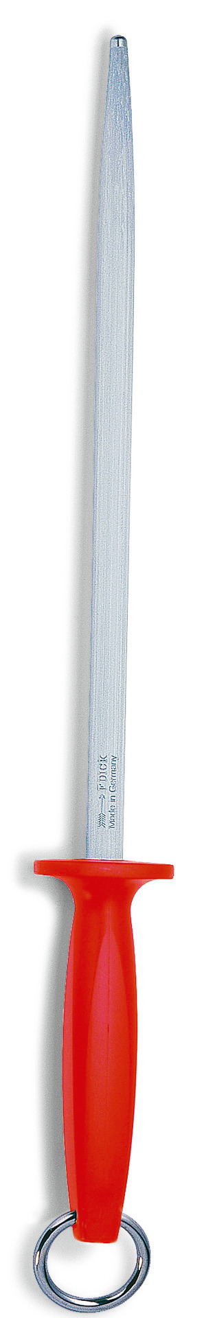 Fleischerwetzstahl rund Klingenlänge 300 mm Standardzug / roter Griff