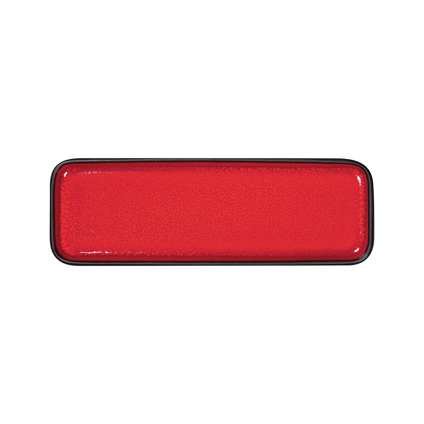 Teller flach rechteckig 240 x 80 mm rot Fractal