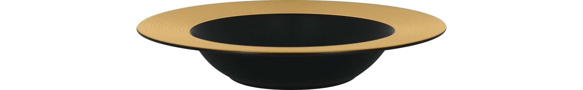 Teller tief 230 mm schwarz / gold