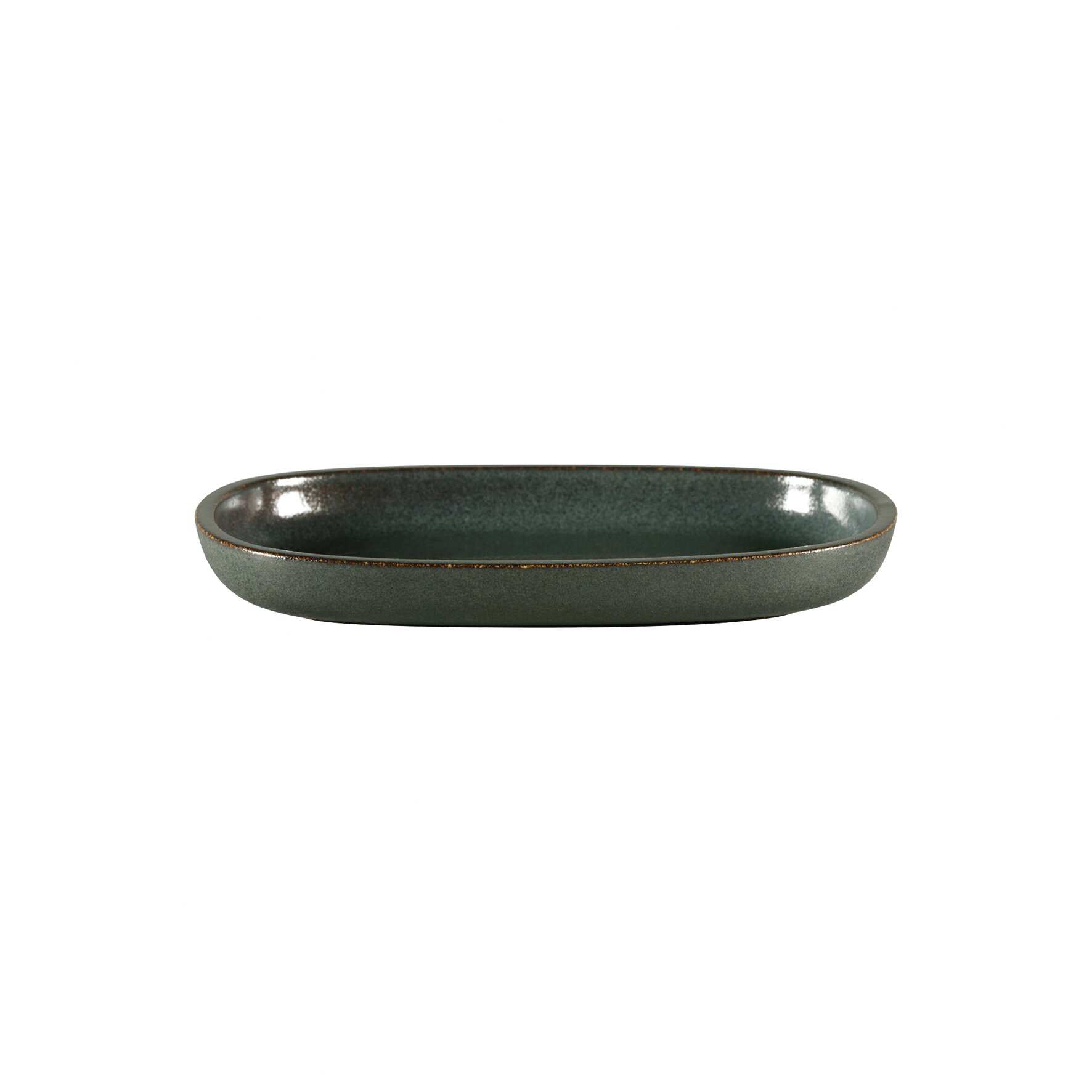 Platte oval flach 230 x 150 mm caldera green Ease Caldera Green