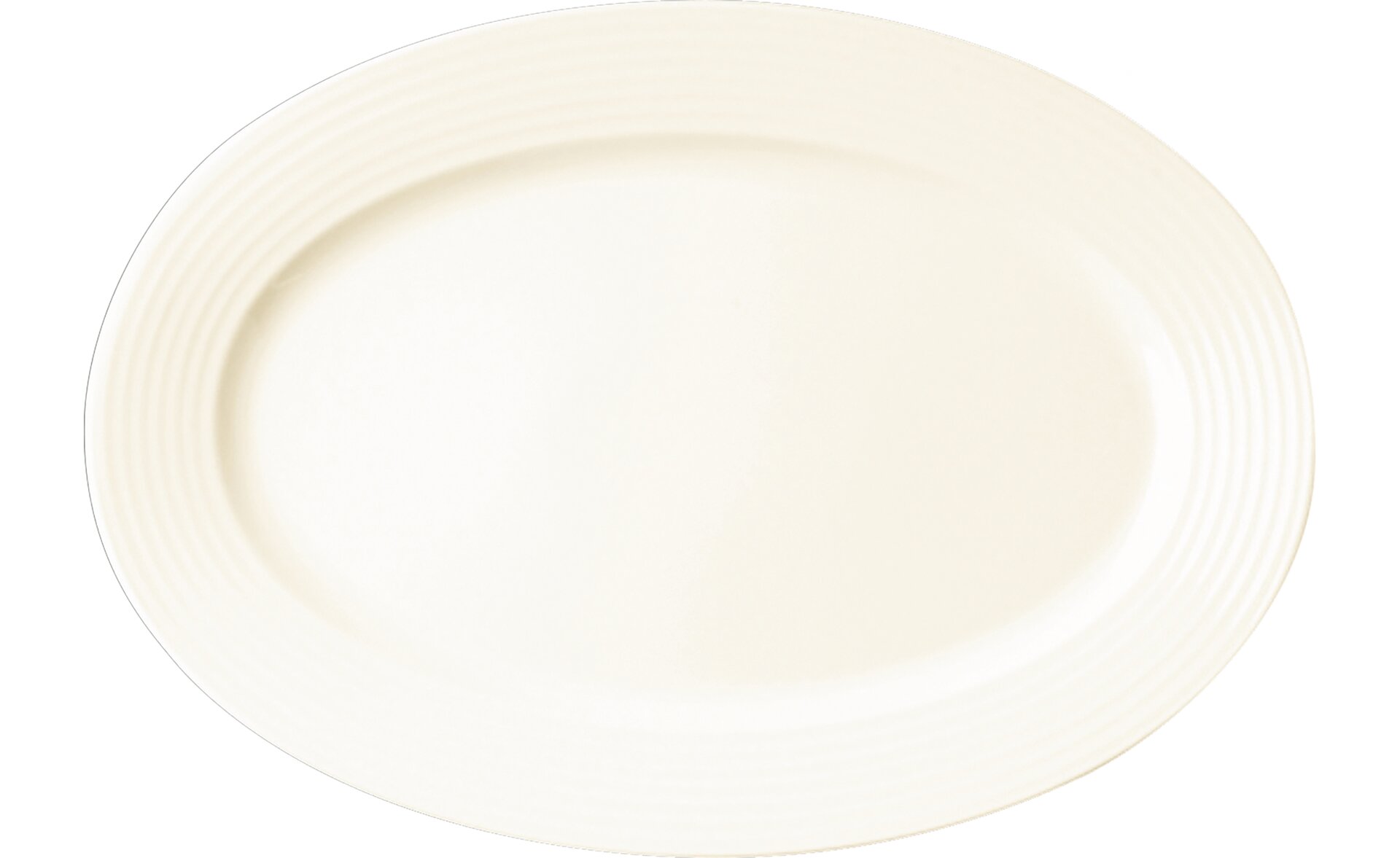 Platte oval 380 x 260 mm crème