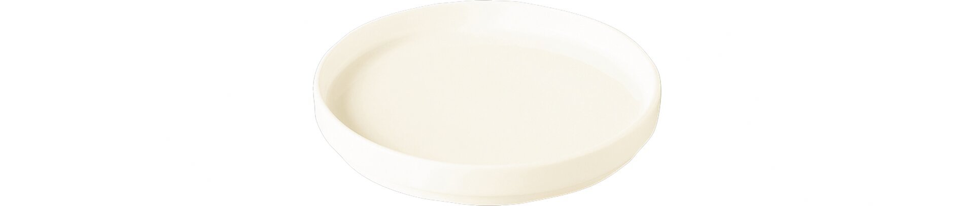 Teller flach ohne Rand 160 mm creme auch als Deckel für Schale NOBW16