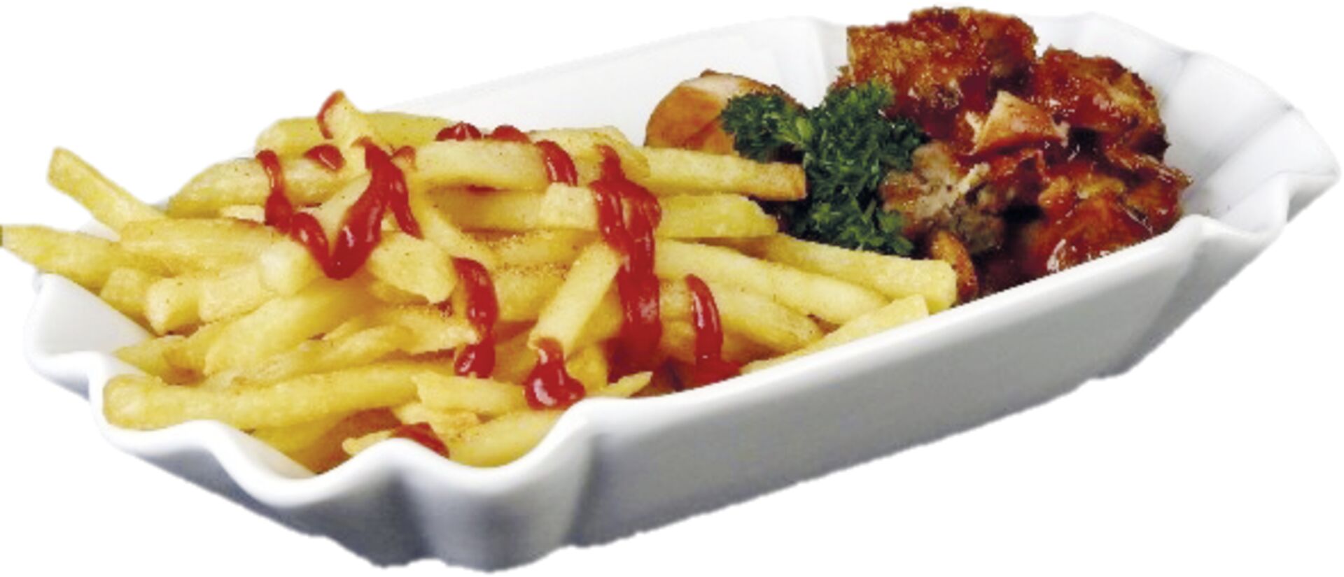 Pommesschale Porzellan 25,4 x 14,5 cm