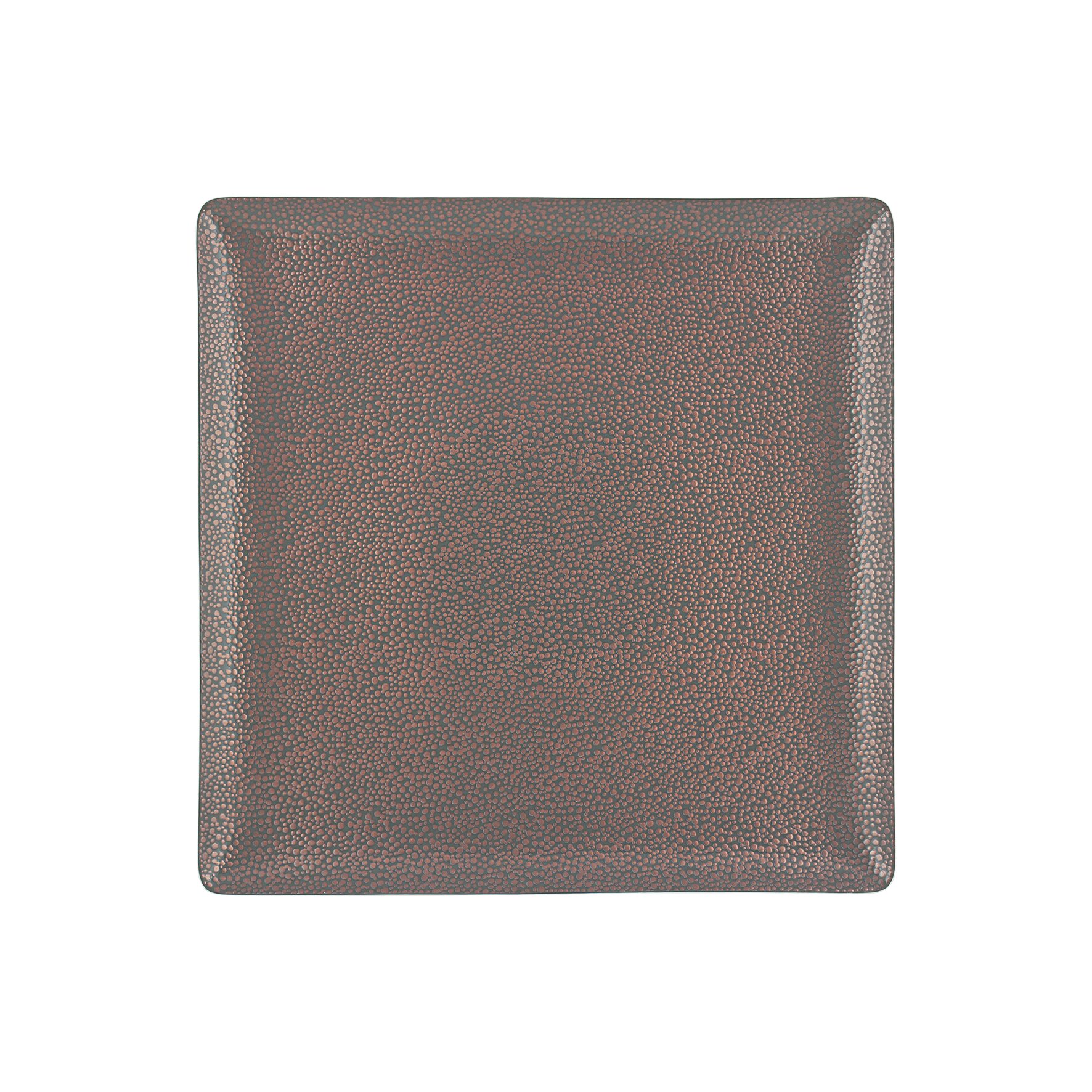 Coupteller flach quadratisch 270 x 270 mm metallic copper