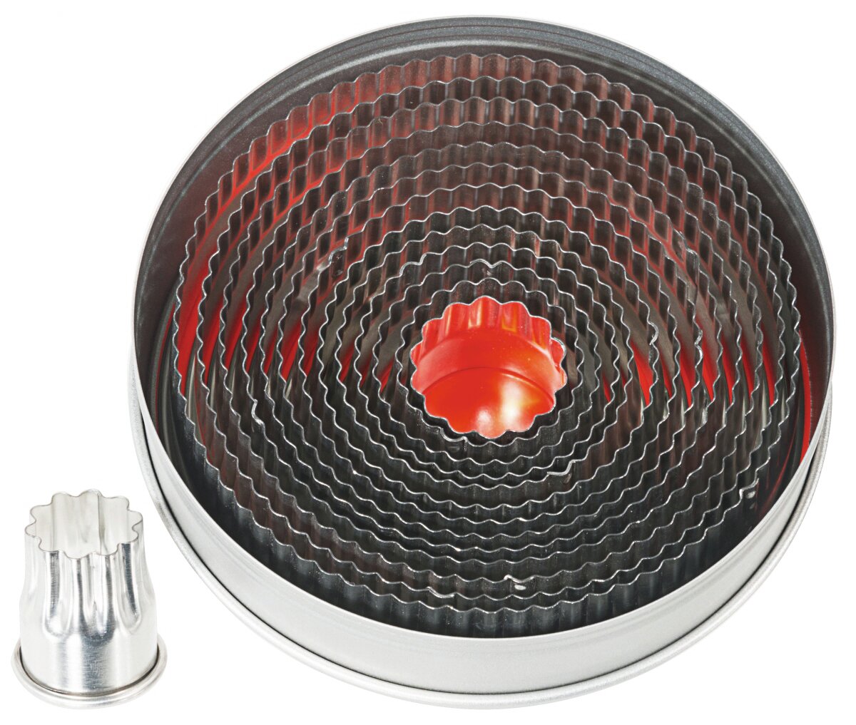 Ausstechformen rund gewellte Form 20 - 110 mm 14 Stk. in Dose