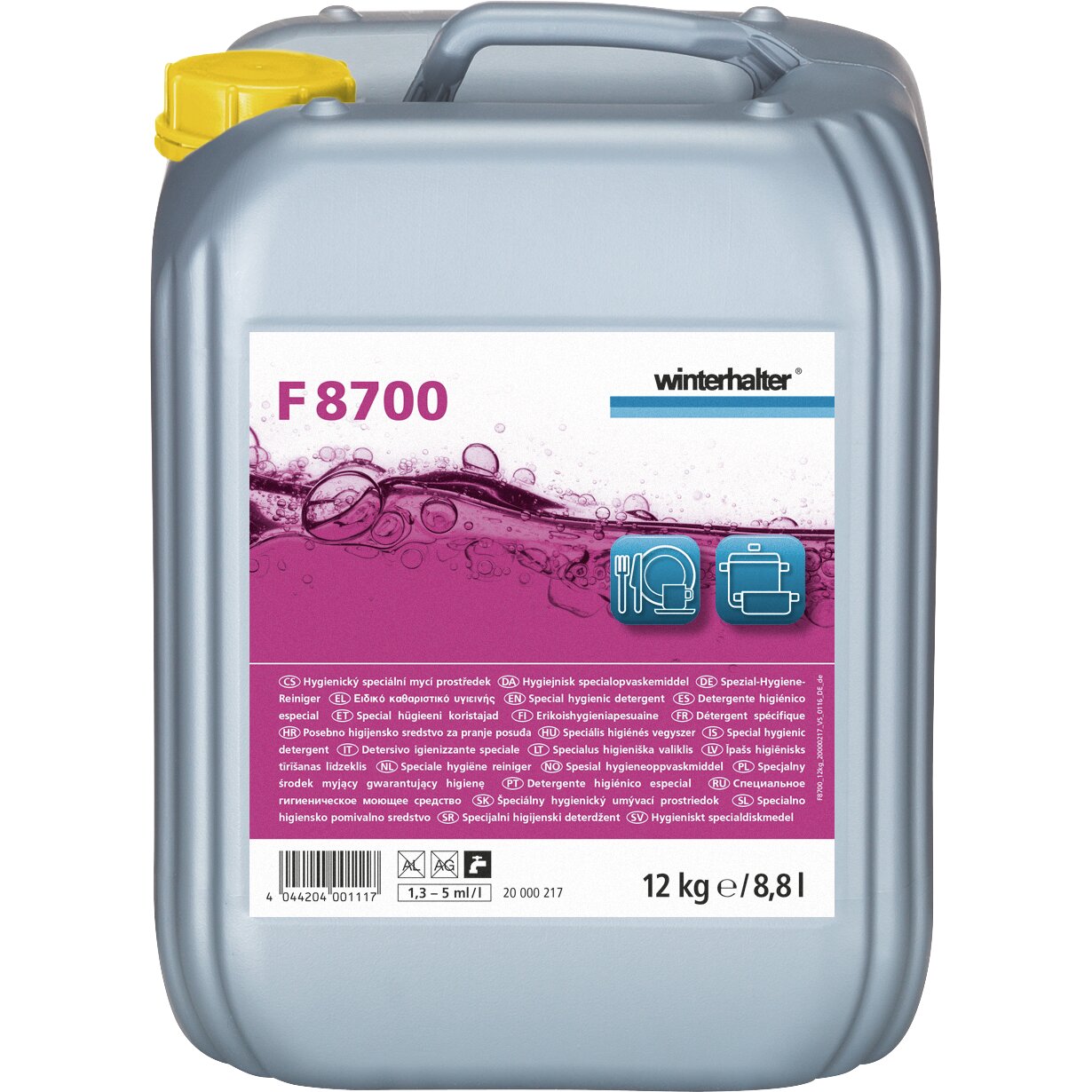 Spezial-Hygiene-Reiniger F 8700 / 12,00 kg Kanister