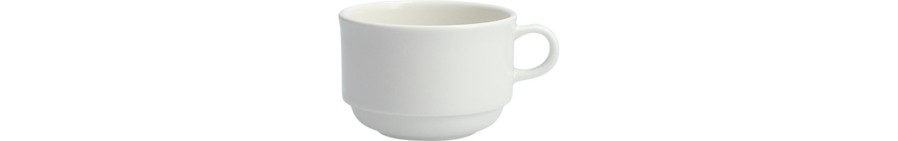 Kaffeetasse stapelbar 80 mm / 0,18 l weiß Snow