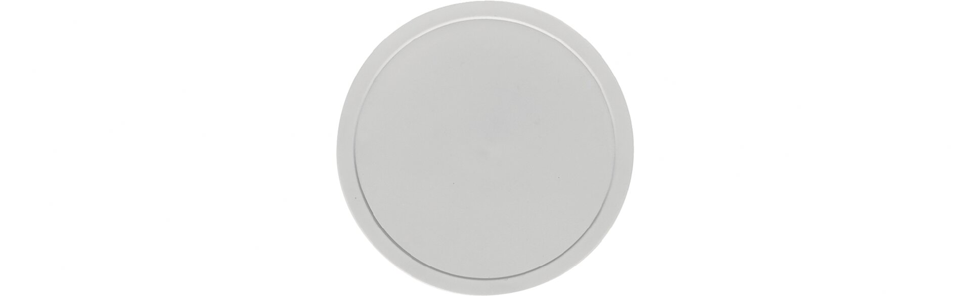 Deckel rund / flach 128 mm grau