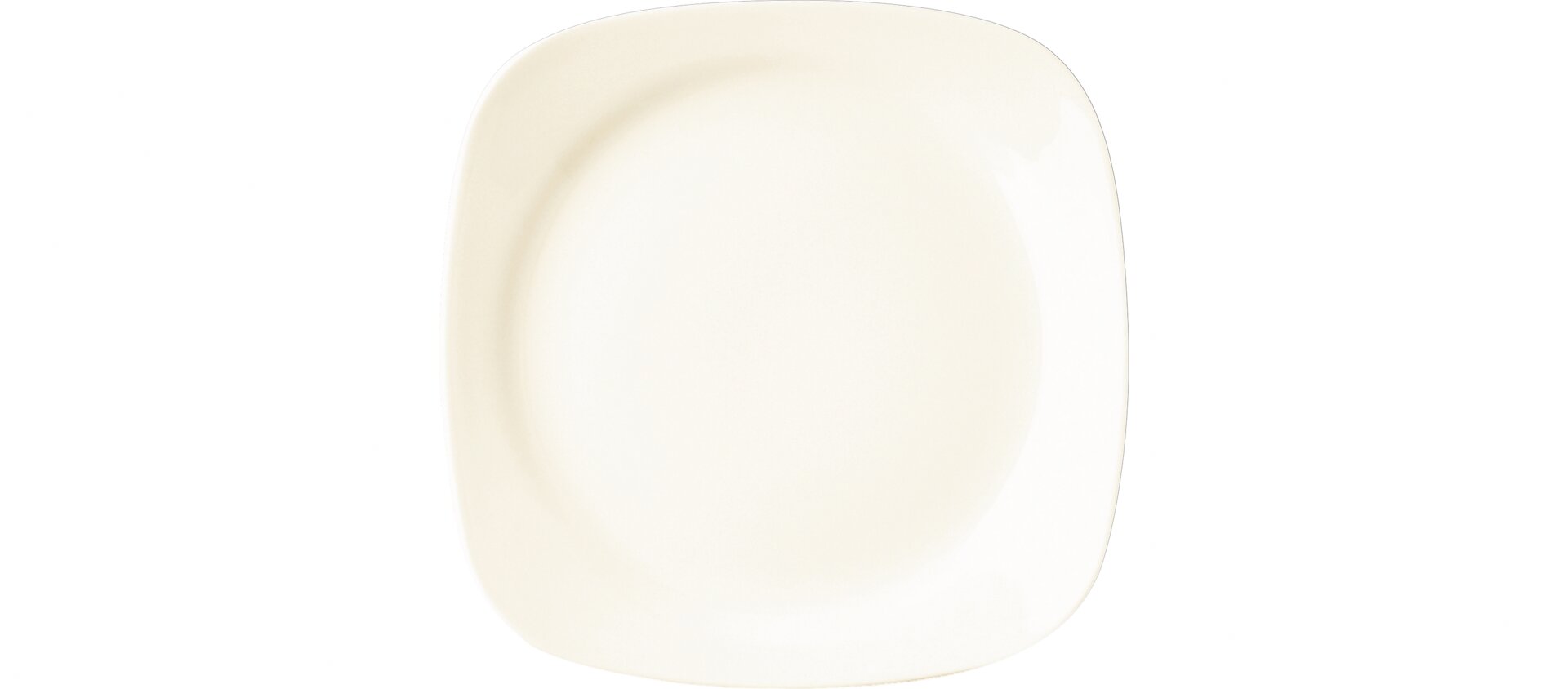 Teller flach quadratisch 190 x 190 mm crème