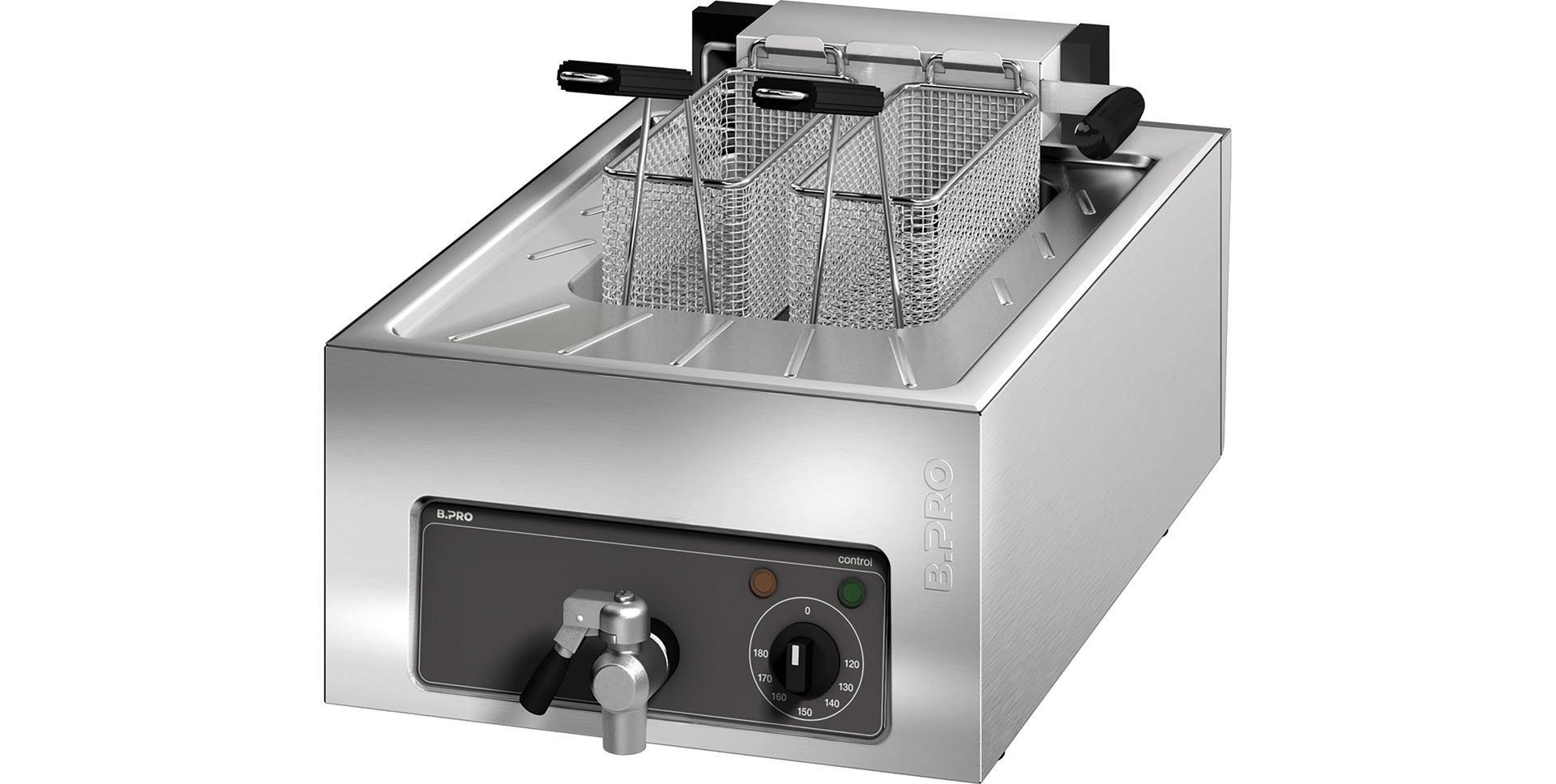 Elektro-Fritteuse 1 x 6,50 l / 5,00 kW / 620 x 400 x 240 mm / Auftischgerät