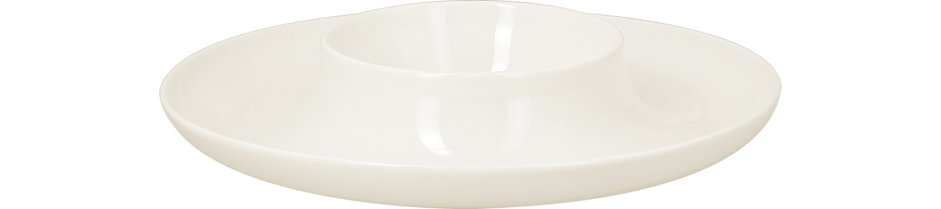 Teller rund mit Mittelteil tief ashore 295 mm plain-white
