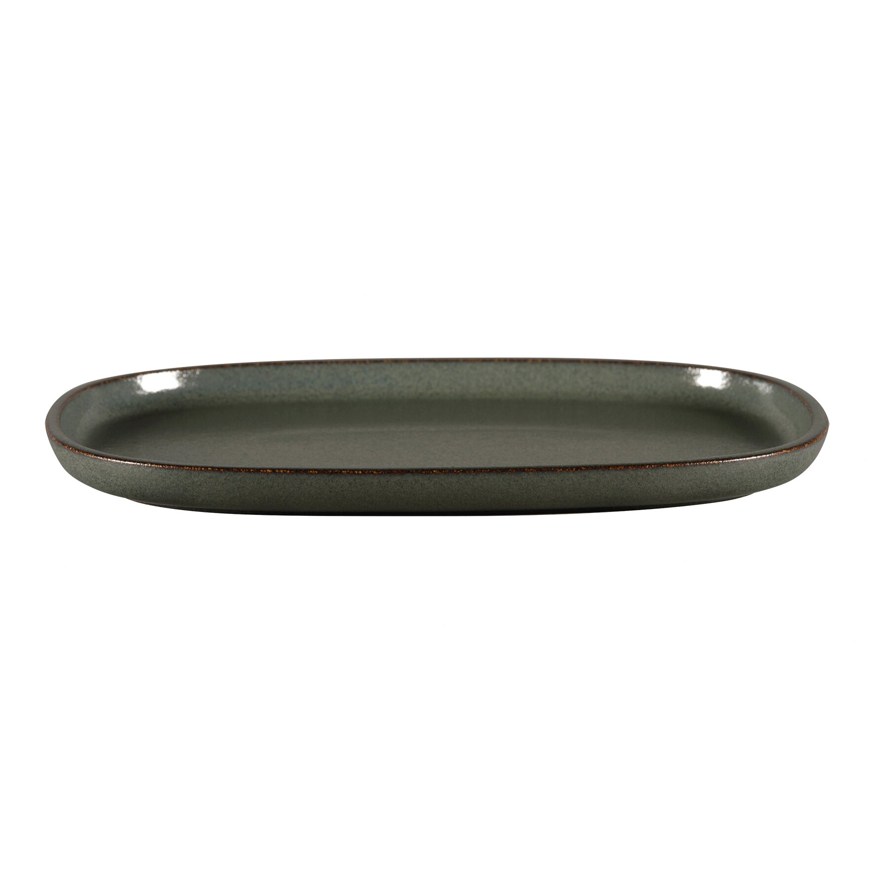 Platte oval flach 332 x 230 mm caldera green Ease Caldera Green