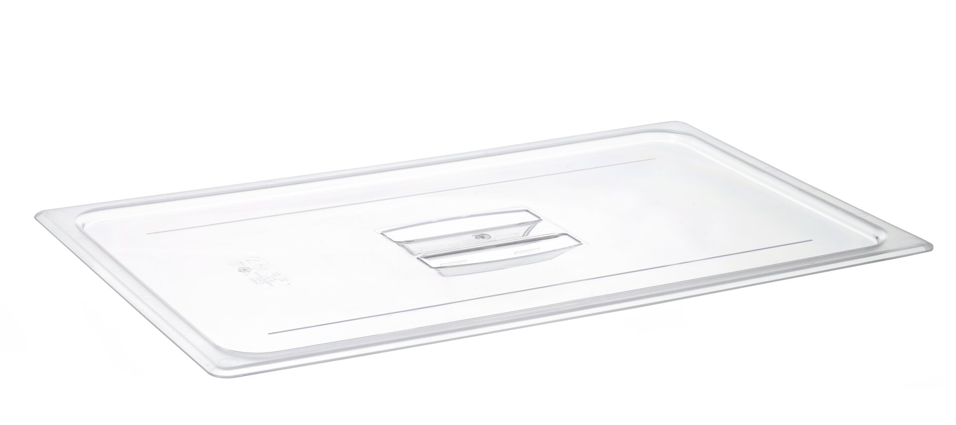 GN-Deckel GN 1/1 530 x 325 mm mit Griff ohne Aussparung Polycarbonat transparent