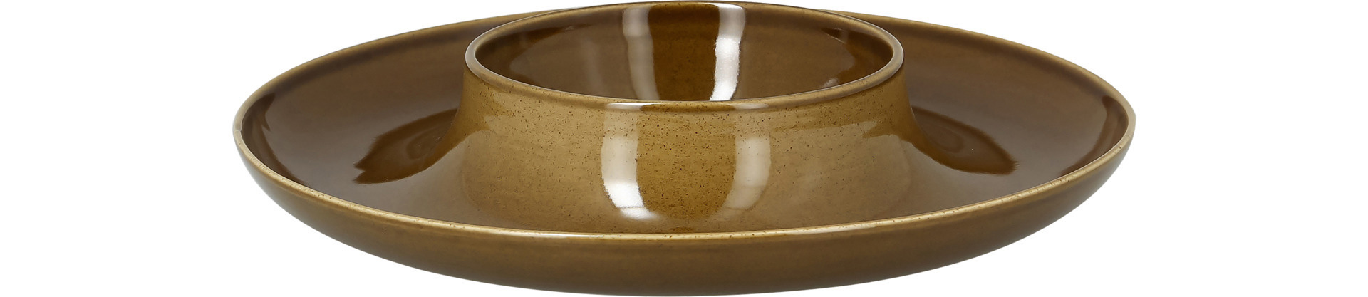 Teller rund mit Mittelteil tief ashore 295 mm caramel