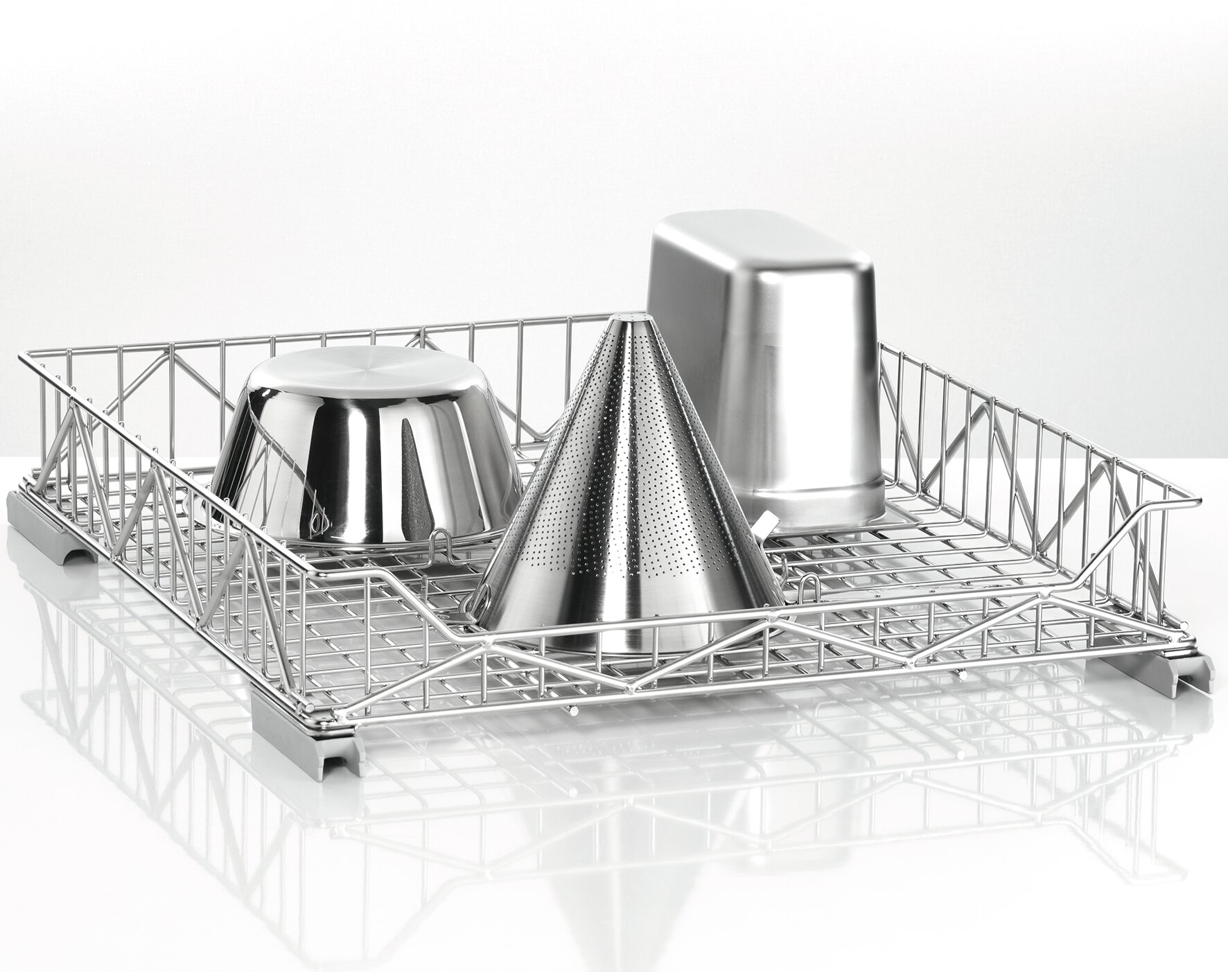 Gerätekorb Größe M/L / Edelstahl /  612 x 672 x 134 mm