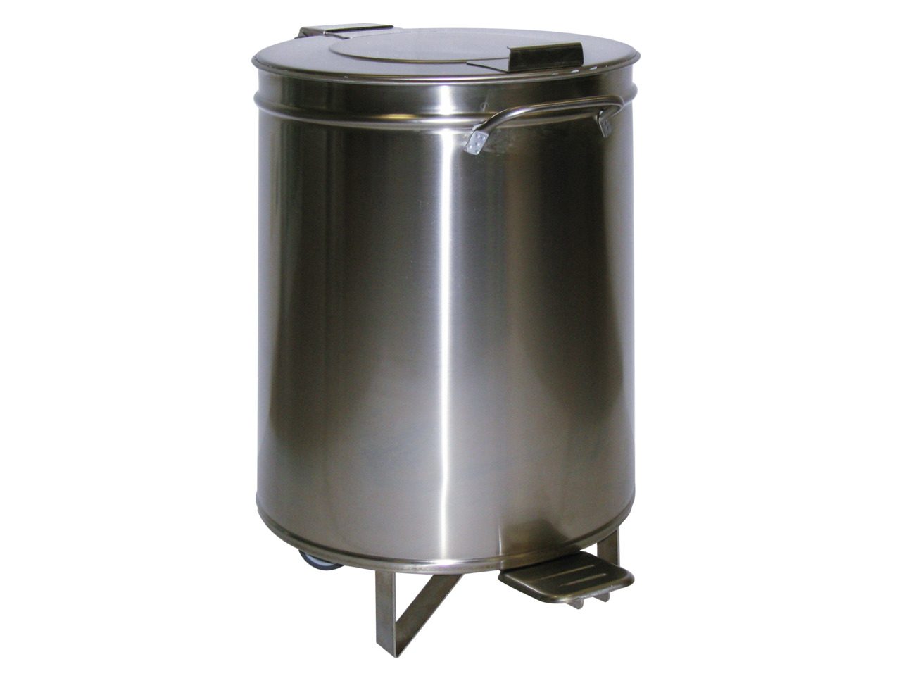 Abfalleimer 95 l ø 450 mm mit Fußpedal und Hub-Deckel 450 x 450 x 685 mm