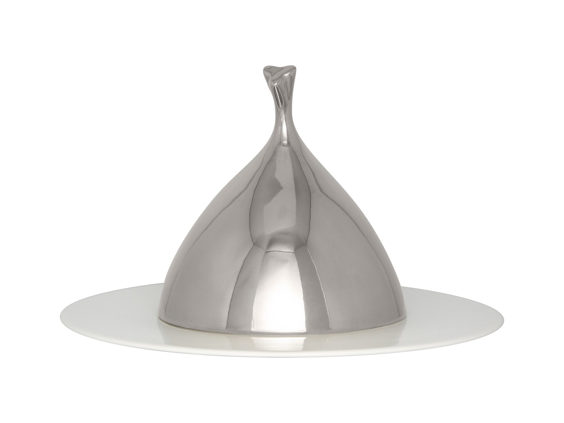 Cloche Clover 180 mm silber Hide