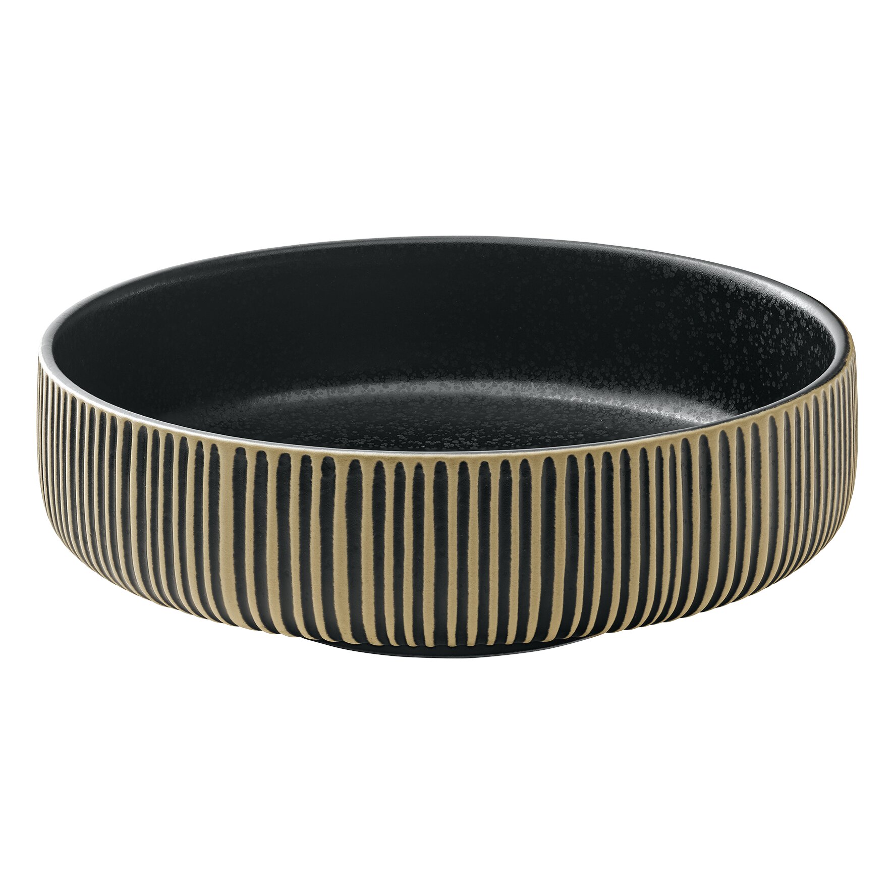 Schüssel rund Relief 210 mm / 1,46 l schwarz / weiß Nara schwarz/weiß
