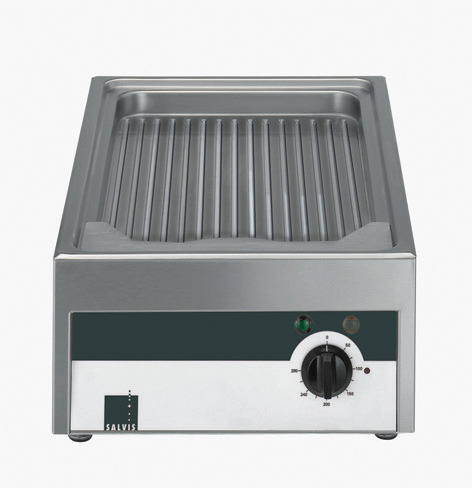 Elektro-Grillplatte gerillt /  1 Heizzone / 4,00 kW