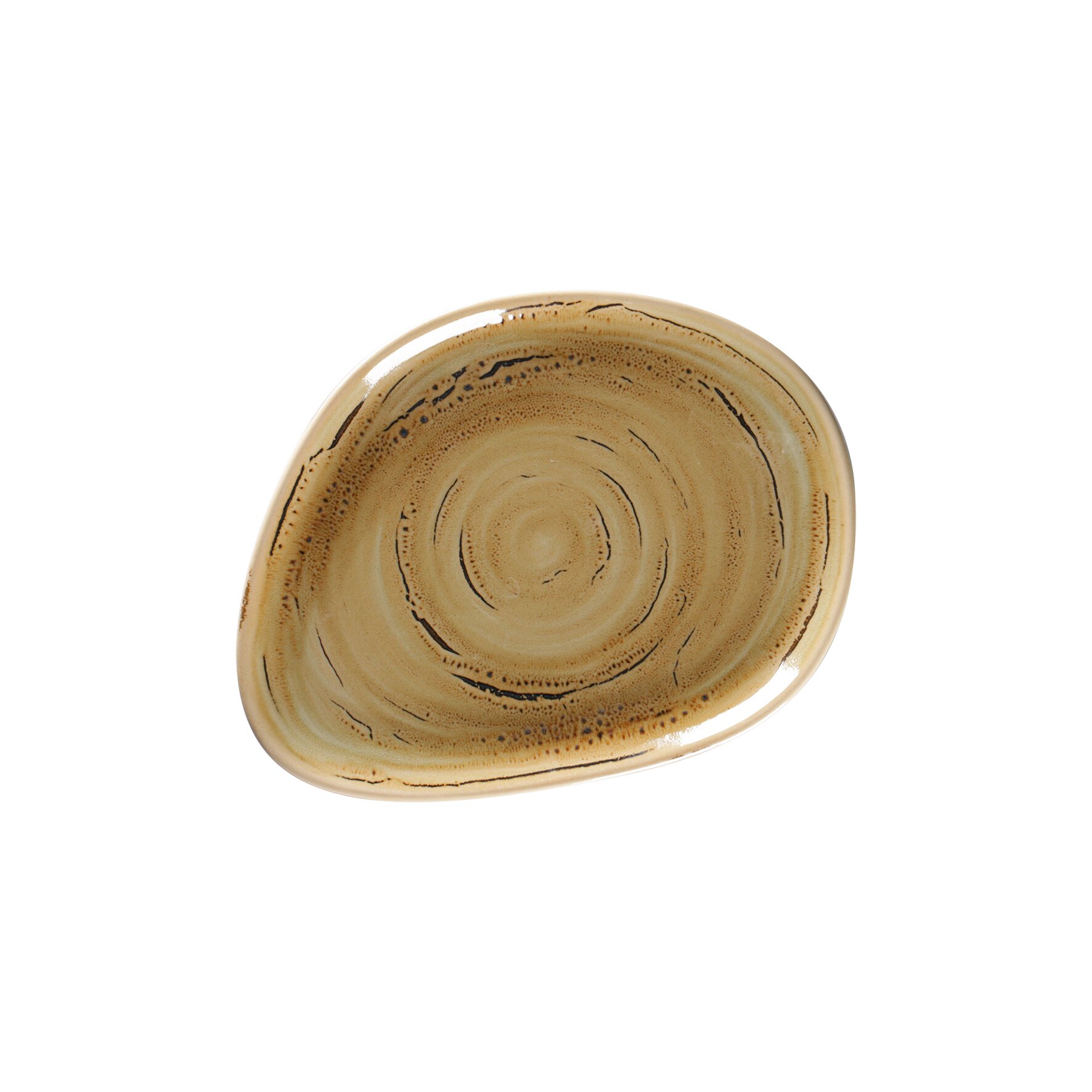 Teller flach organisch 219 x 165 mm garnet beige Spot Garnet Beige