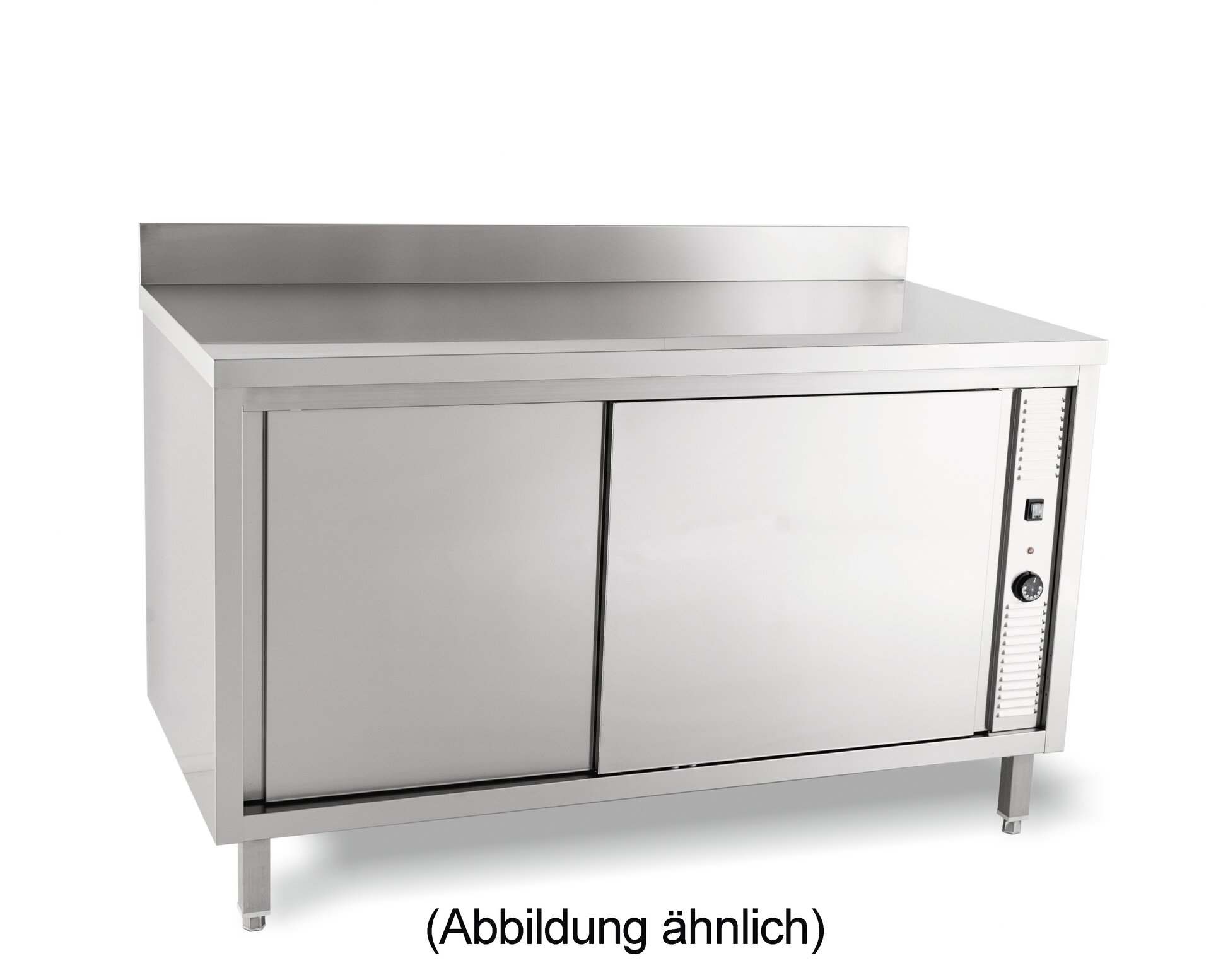 Wärmeschrank mit Schiebetüren mit 50 mm Aufkantung 1800 x 700 x 850 mm