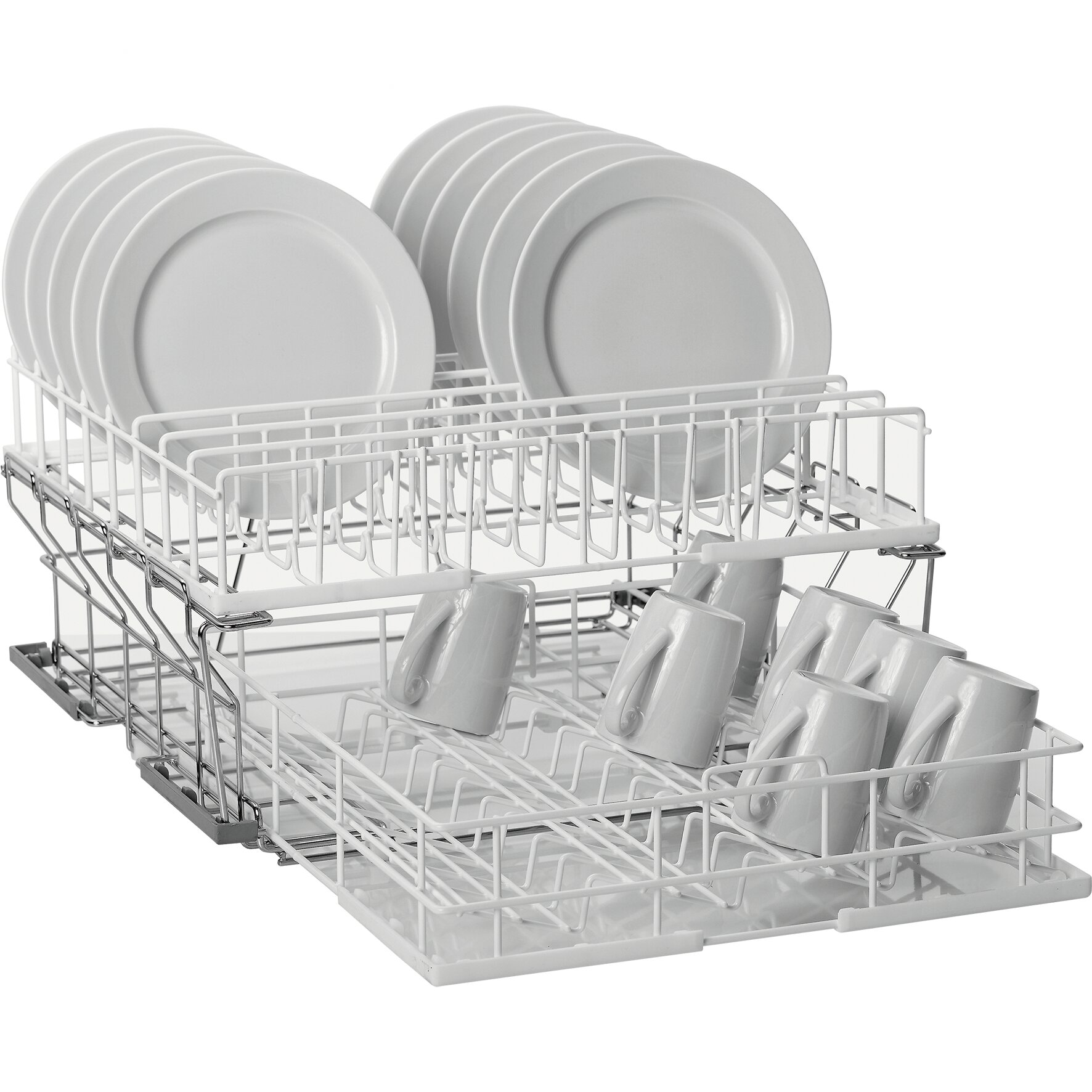 Bistro-Kombikorb Größe L Doppelkorbsyst. Edelstahl / Draht / 500 x 500 x 260 mm