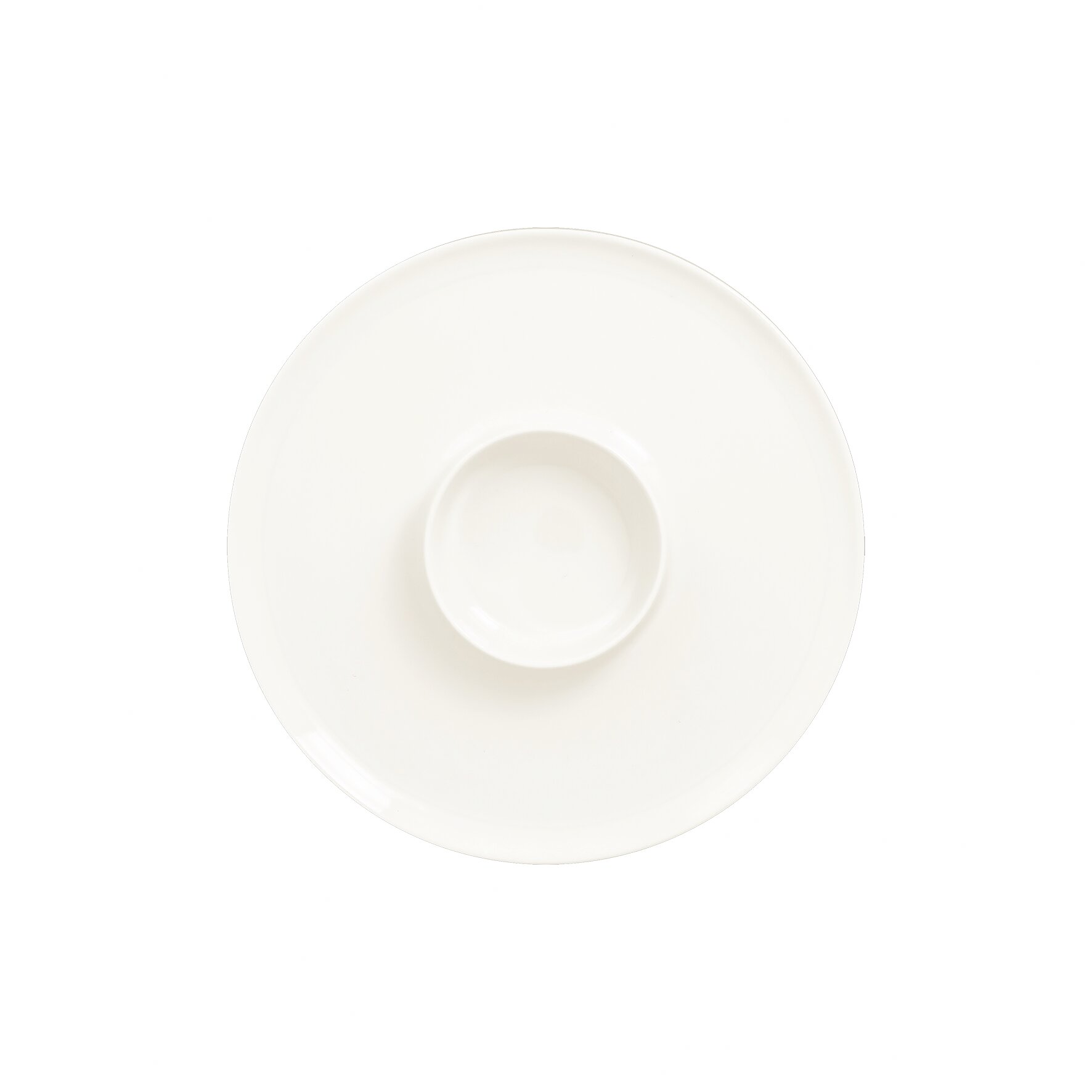 Teller rund mit Mittelteil tief chill 260 mm plain-white