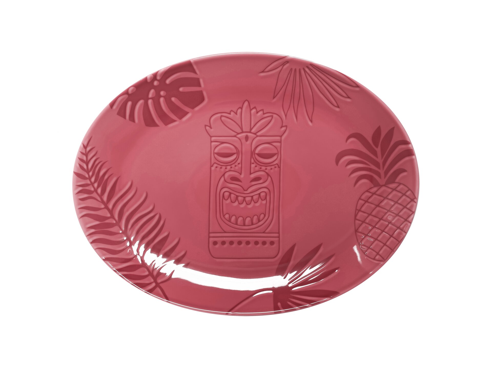 Platte oval 360 x 270 mm pink