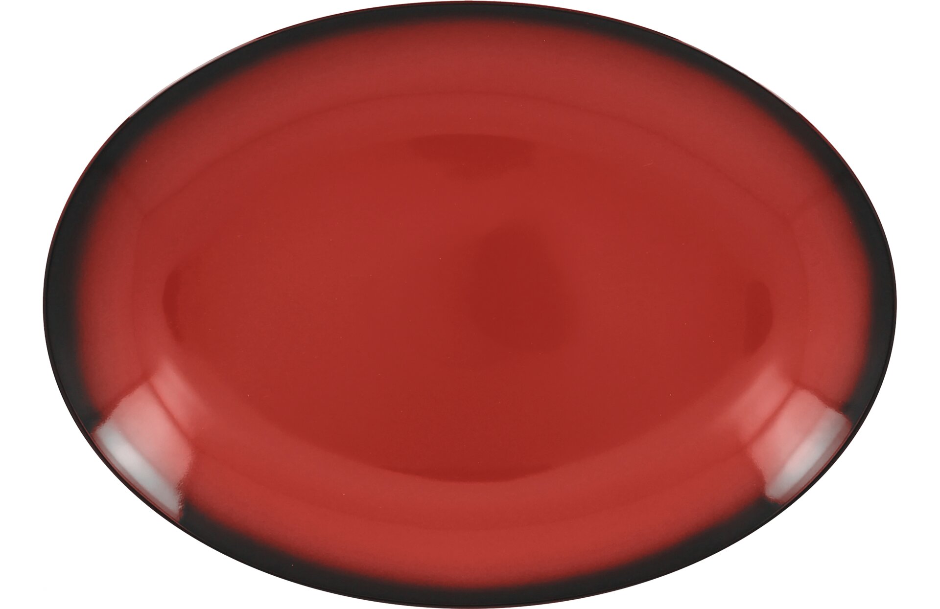 Platte oval 320 x 230 mm rot Lea