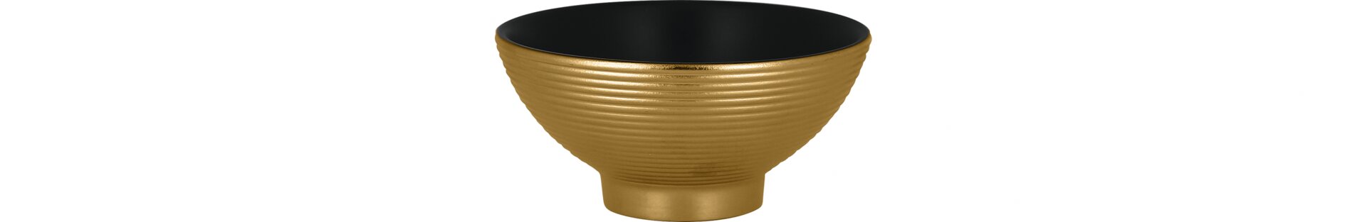 Schale rund 120 mm / 0,28 l schwarz / gold