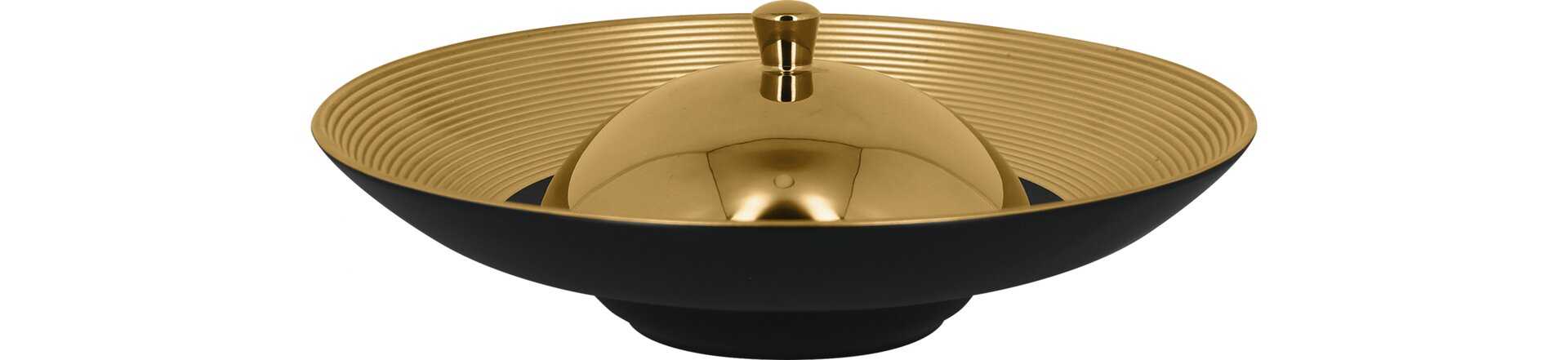 Gourmetteller tief 260 mm schwarz / gold
