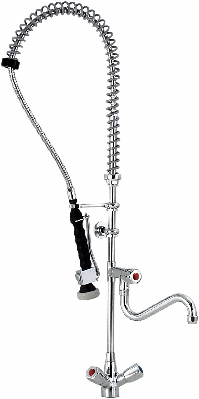 Geschirr-Waschbrause mit Schwenkhahn für Einlochmontage H=1050 mm