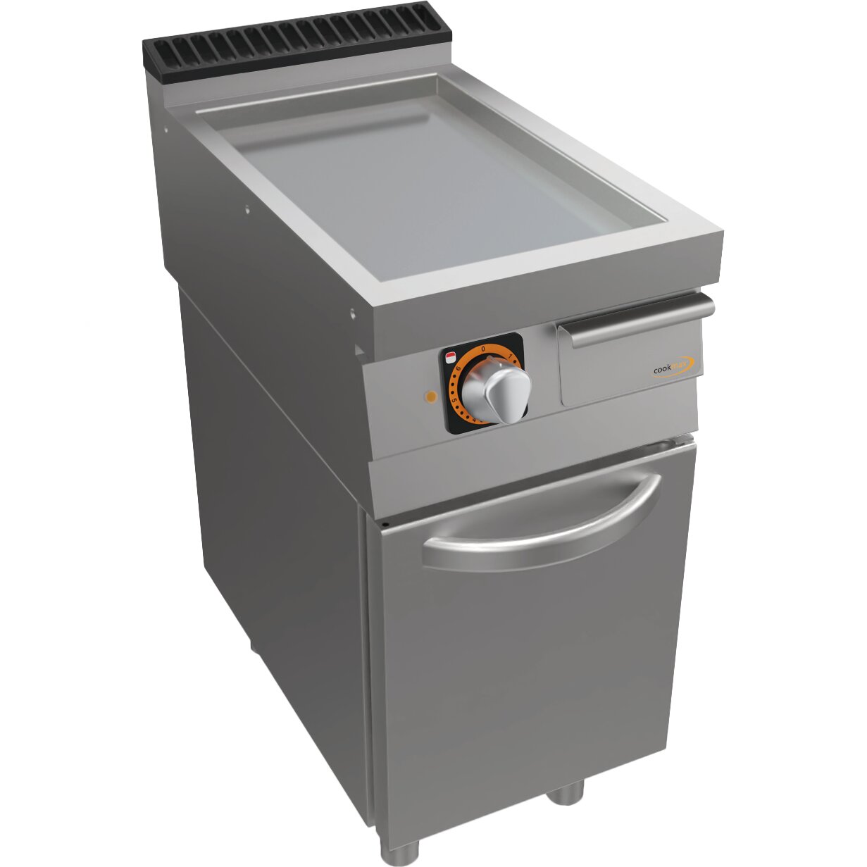 Elektro-Grillplatte glatt, Unterbau mit Tür