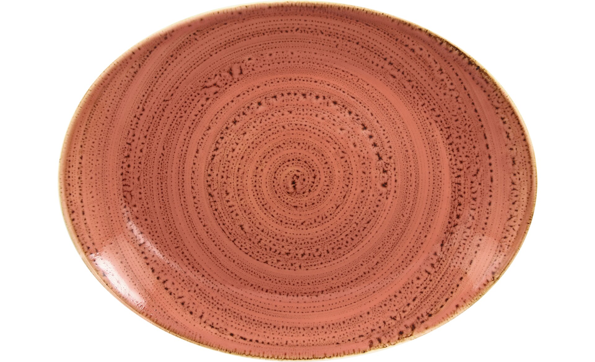 Platte oval 360 x 270 mm coral
