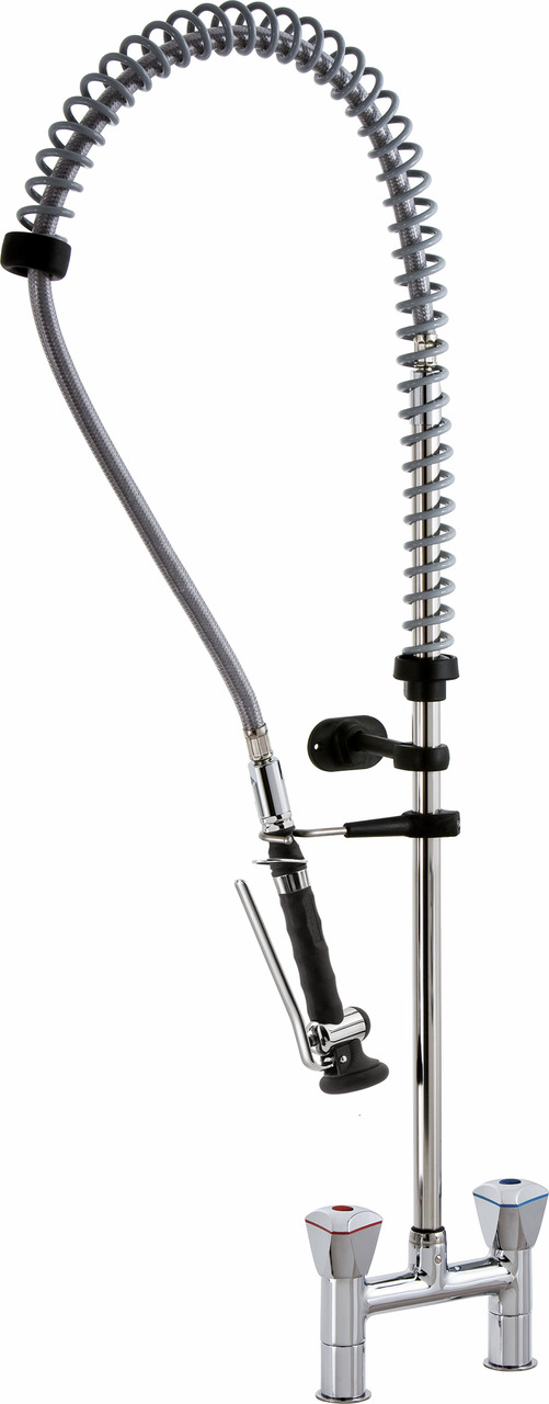 Geschirrwaschbrause mit Zweiloch-Standmischbatterie H=1070 mm Geschirrwaschbrause mit Zweiloch-Standmischbatterie H=1070 mm