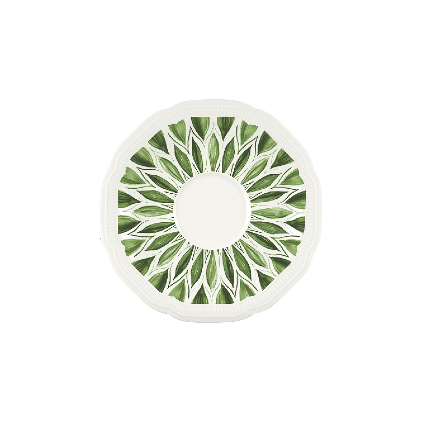 Kombi-Untertasse rund mit Relief 160 mm green Floral Charm
