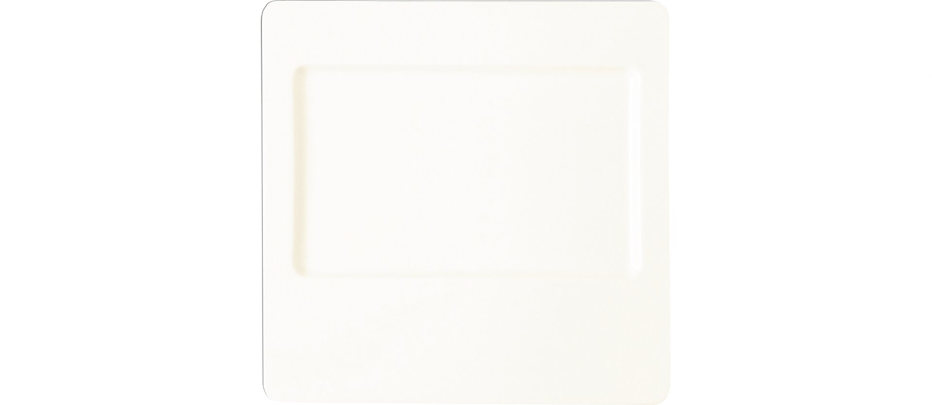 Teller quadratisch 1 rechteckige Fläche Sesame 190 x 190 mm crème