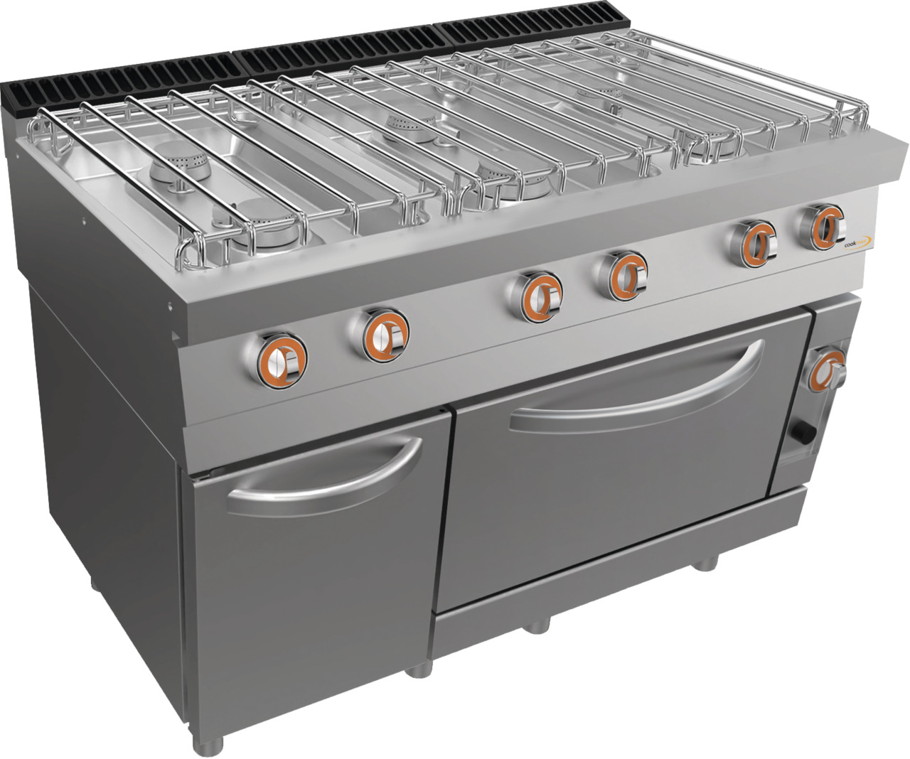 Gas-Herd, 6 Brenner, mit Gas-Backofen