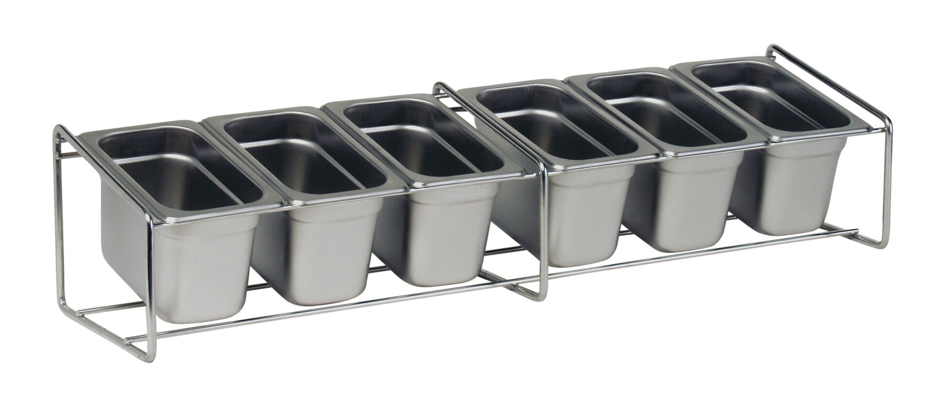 GN-Ständer für Gewürzbehälter Edelstahl 680 x 180 x 155 mm