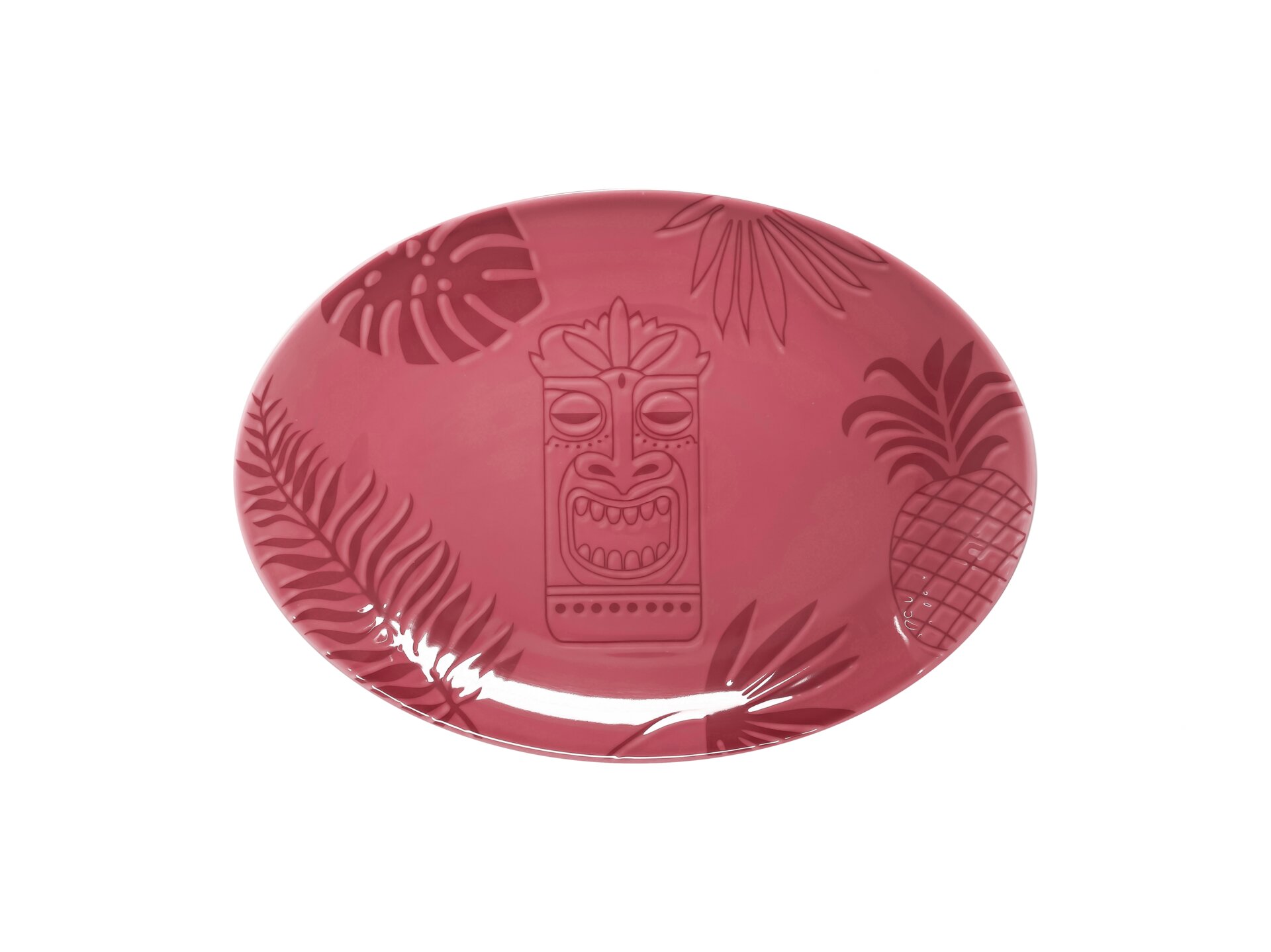 Platte oval 320 x 230 mm pink