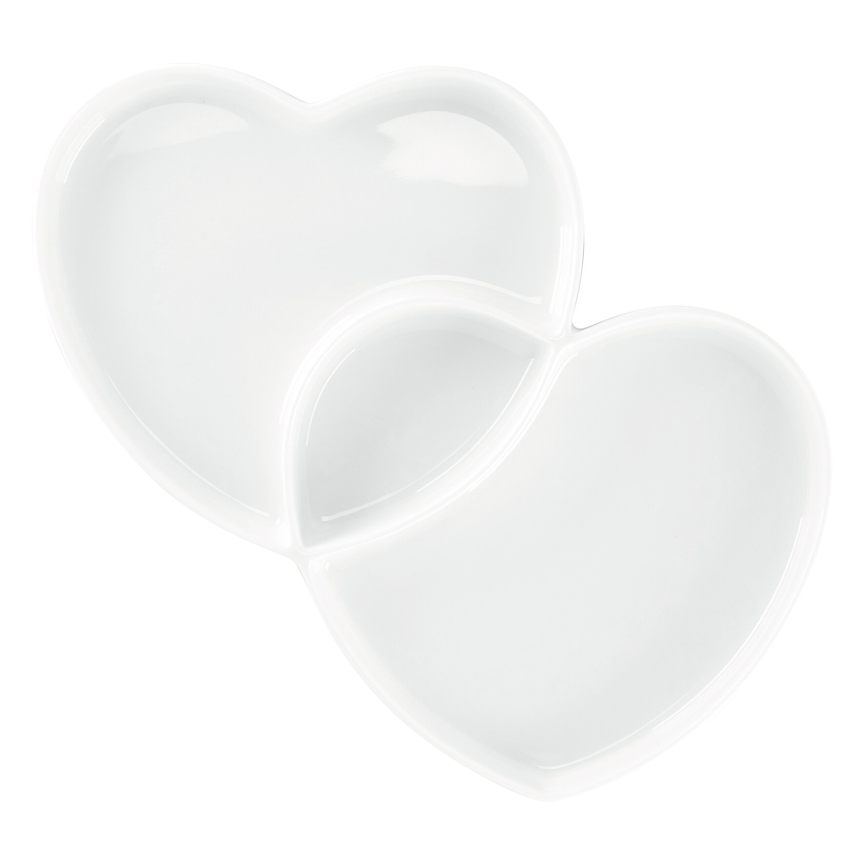 Teller tief zum Teilen 290 x 264 x 30 mm / 0,85 l weiß Cliché