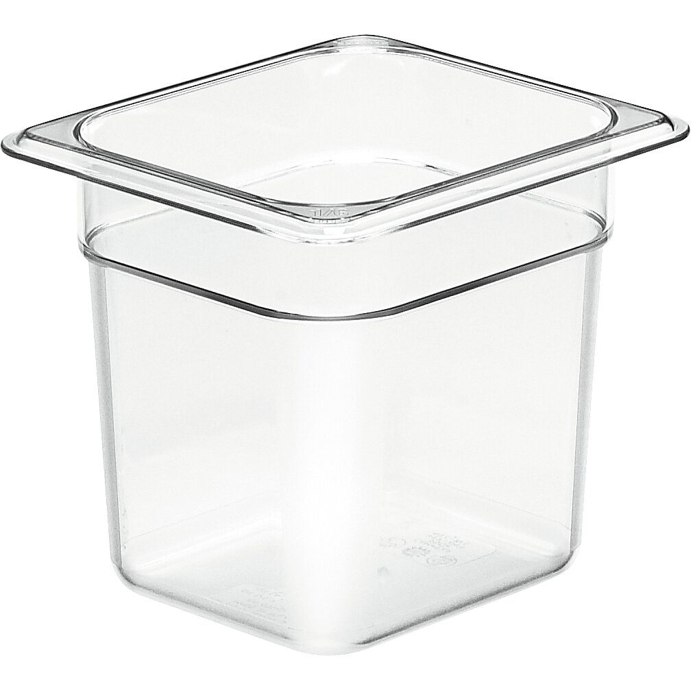 GN-Behälter GN 1/6 176 x 162 x 150 mm Copolymer BPA-frei transparent black