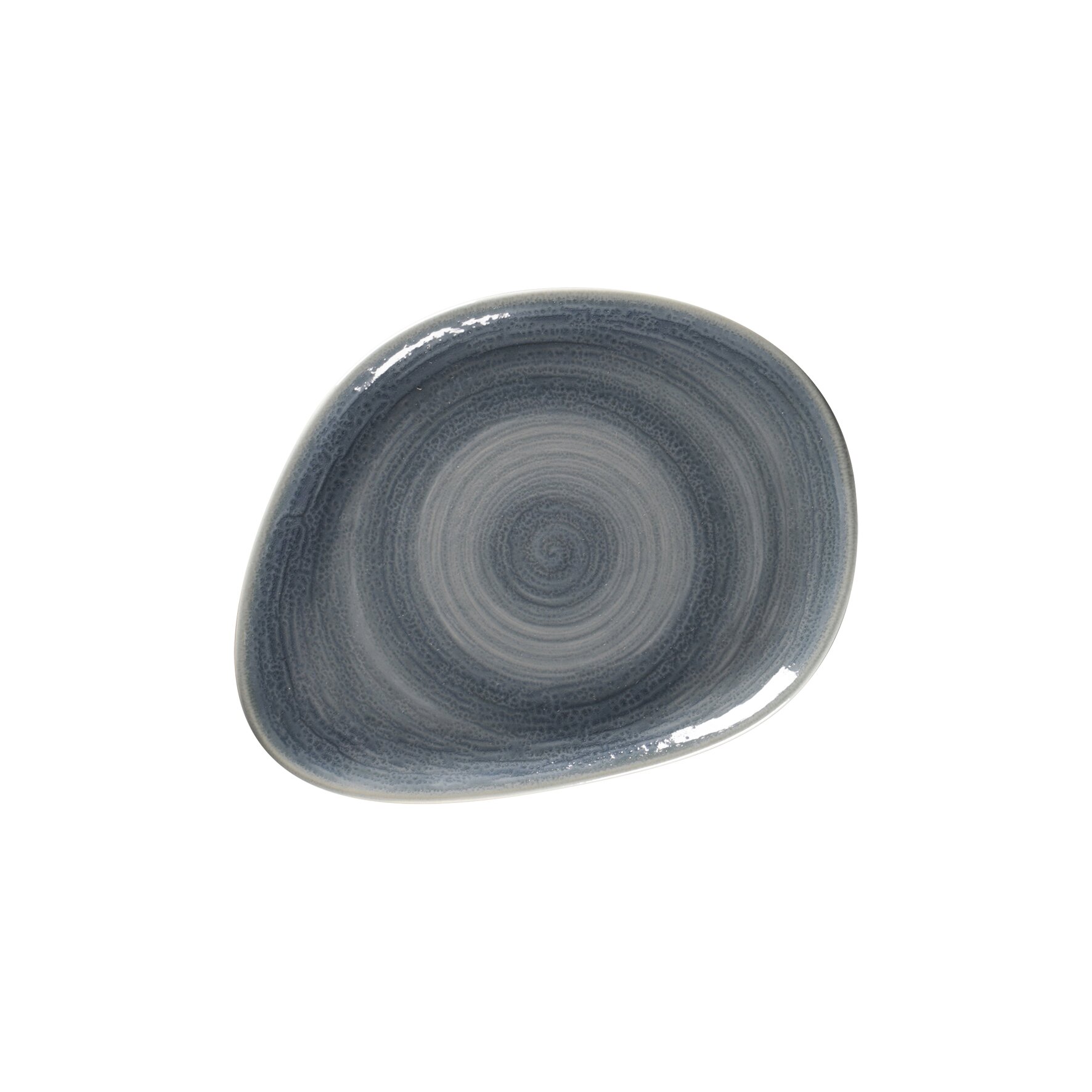 Teller flach organisch 219 x 165 mm jade blue Spot Jade Blue