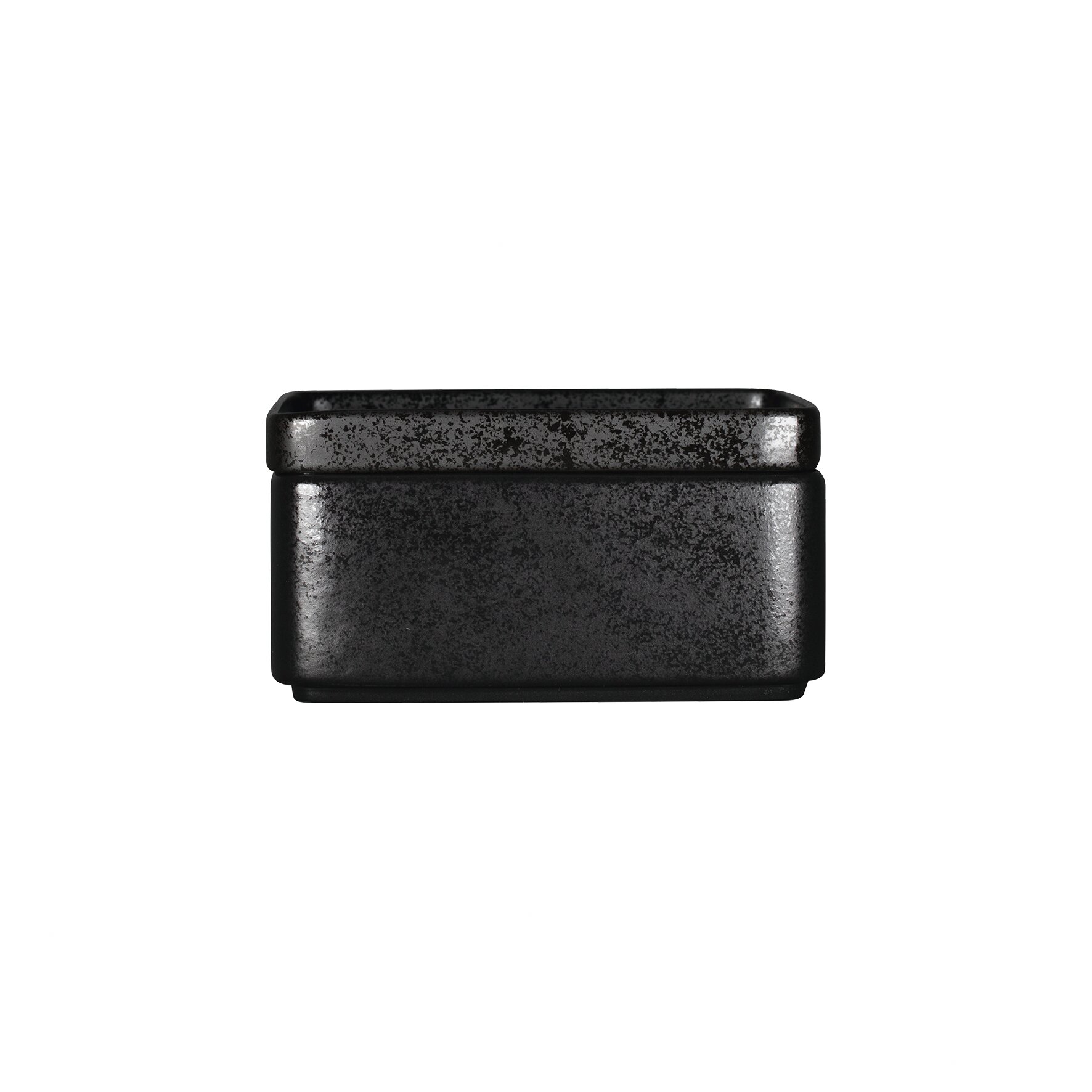 Teller flach quadratisch 160 x 160 mm schwarz Karbon Fractal