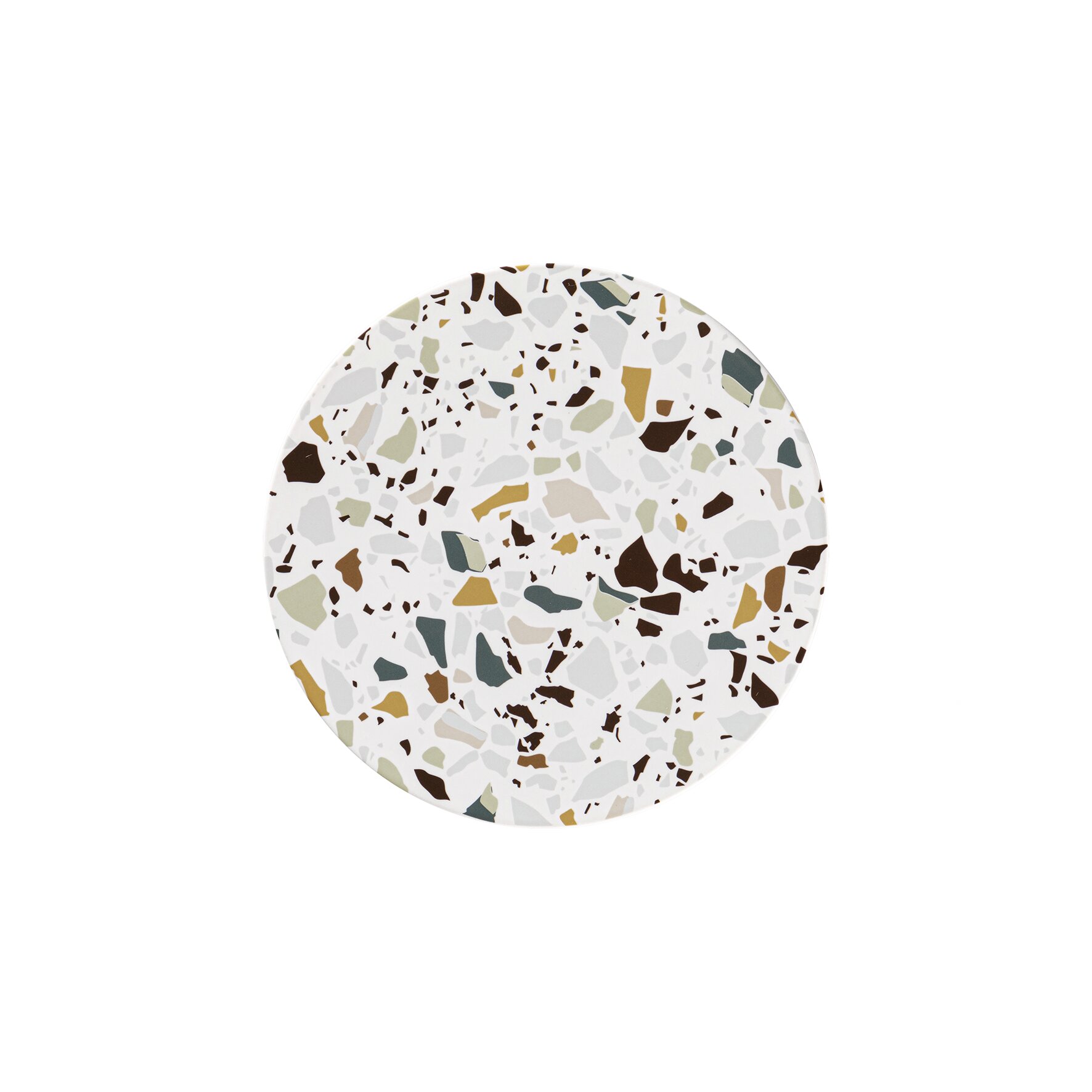 Teller flach rund 205 mm multicolour Kerrazzo