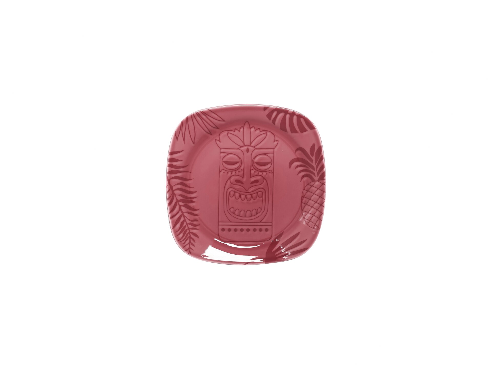 Teller flach quadratisch 170 x 170 mm pink