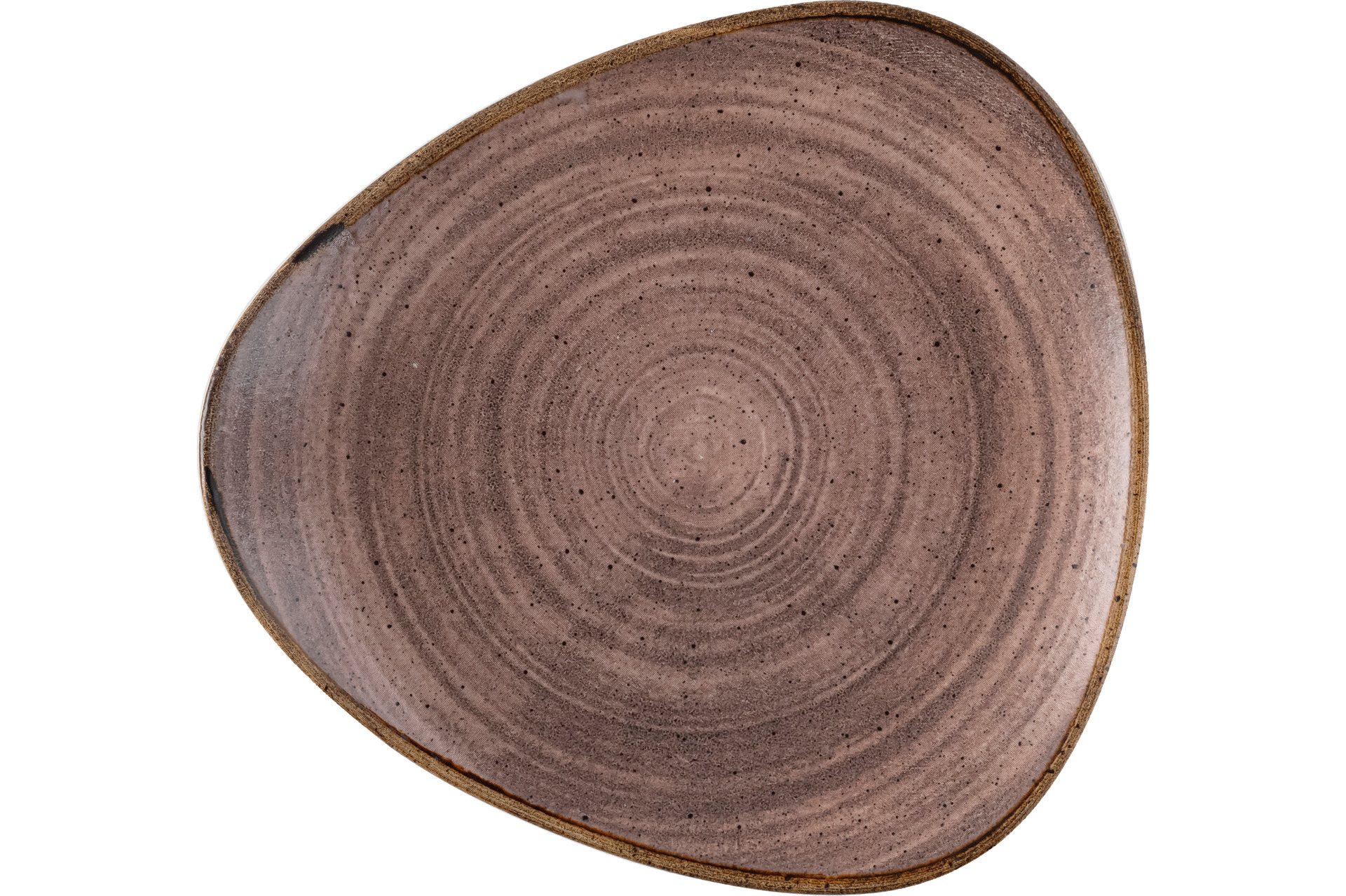 Teller Lotus dreieckig 265 mm Brown