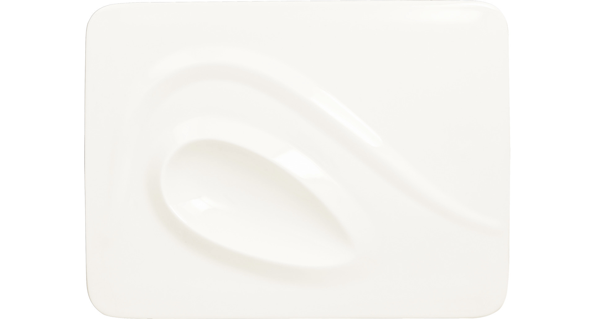 Teller rechteckig mit 1 Zone create 320 x 240 mm plain-white